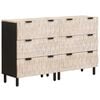vidaXL Credenza Finitura Bianco Lavato Legno di mango massello