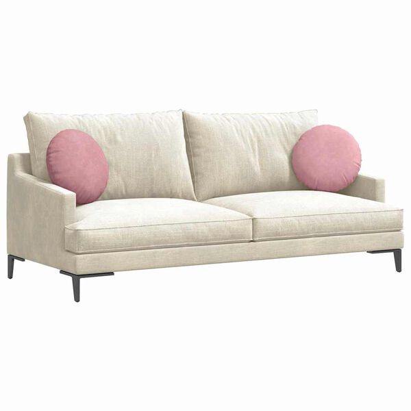 vidaXL Cuscini per Seduta 2 pcs Rosa Ø 40 x 13 cm Velluto