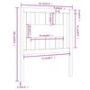 vidaXL Testiera per Letto Nera 81x4x100 cm in Legno Massello di Pino