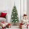 vidaXL Albero di Natale artificiale con 150 LED Verde 120 cm PE e PVC
