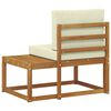 vidaXL Divano da Esterno con cuscino Naturale 91 x 63 x 73 cm