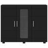 vidaXL Credenza con porta Nero 55,5 x 29 x 100 cm Legno multistrato