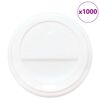 vidaXL Coperchi Tazze da Caff&egrave; Carta &Oslash;80mm 8oz 1000 pz Plastica Bianca