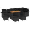 vidaXL Set Divano da Giardino 10 pz Nero polyrattan