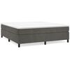 vidaXL Giroletto a Molle con Materasso Grigio Scuro 160x200 cm Velluto