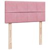 vidaXL Struttura Letto Pouf con Materasso Rosa 80x200 cm Velluto