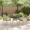 vidaXL Set da Pranzo per Giardino 3 pcs Beige Poly Rattan