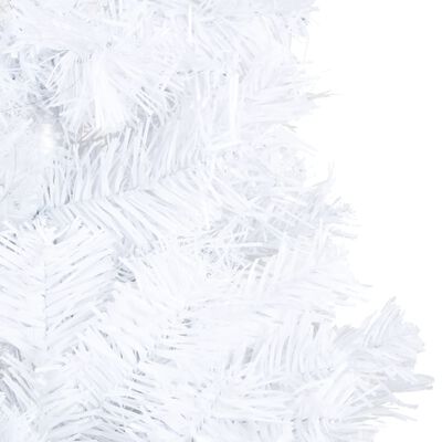 vidaXL Albero di Natale Preilluminato con Palline Bianco 240 cm PVC