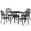 vidaXL Set da Bistrot 5 pz in Alluminio Pressofuso Bronzo
