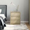 vidaXL Comodino SAUDA Rovere 44x35x56 cm in Legno Massello di Pino
