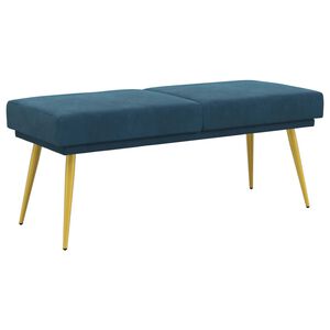 vidaXL Panchina a doppio strato Blu 120 x 45 x 46 cm Velluto