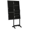 vidaXL Armadio Portagioie Specchio Autoportante Nero 42x38x152 cm