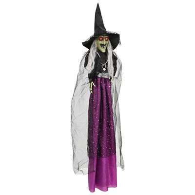 Strega Halloween SPOOKA da appendere viola 30 x 133 cm