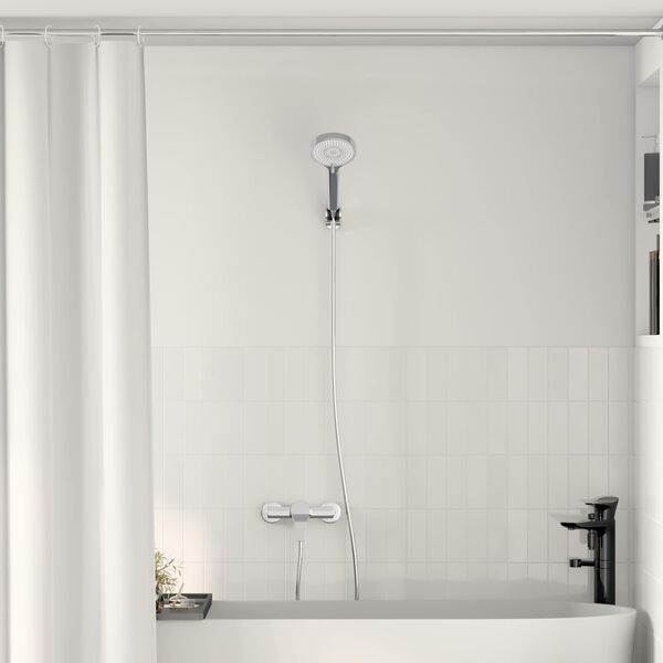 vidaXL Set di doccia con soffione Cromo G 1 / 2 pollici Ottone