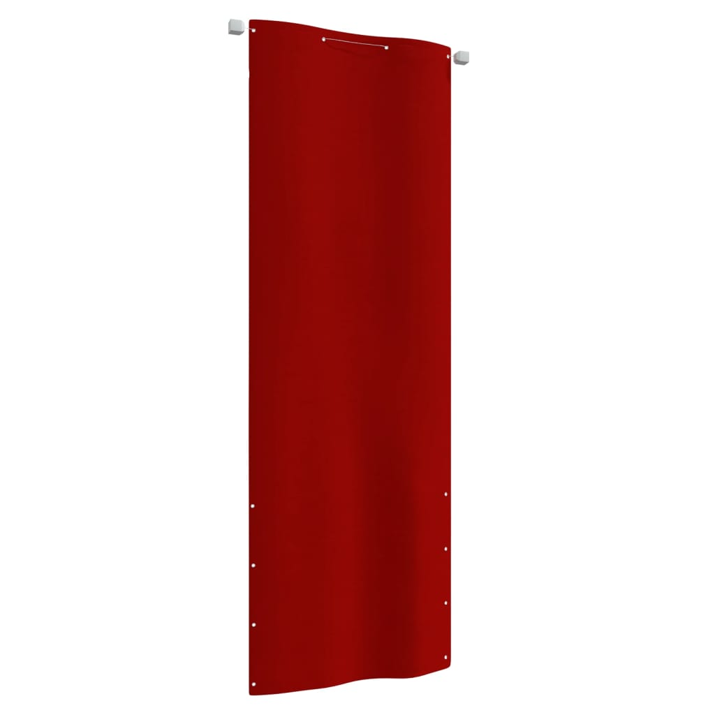 vidaXL Paravento per Balcone Rosso 80x240 cm in Tessuto Oxford