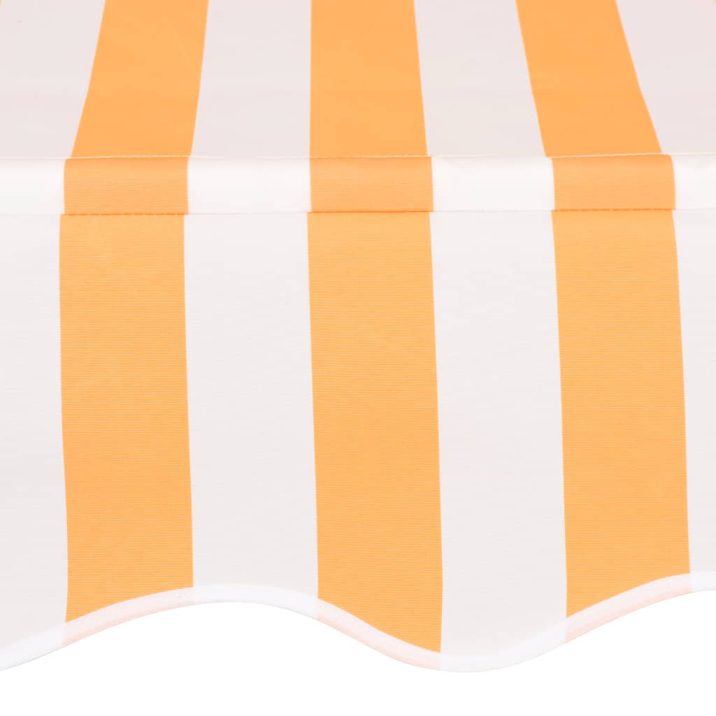 vidaXL Tenda da Sole Retrattile Manuale 100 cm Strisce Arancio Bianche