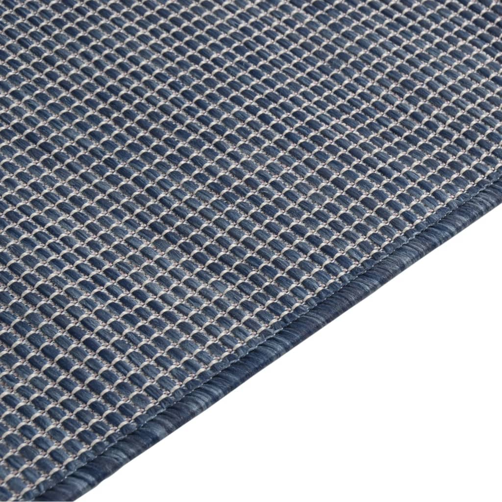 vidaXL Tappeto da Esterni a Tessitura Piatta 80x150 cm Blu