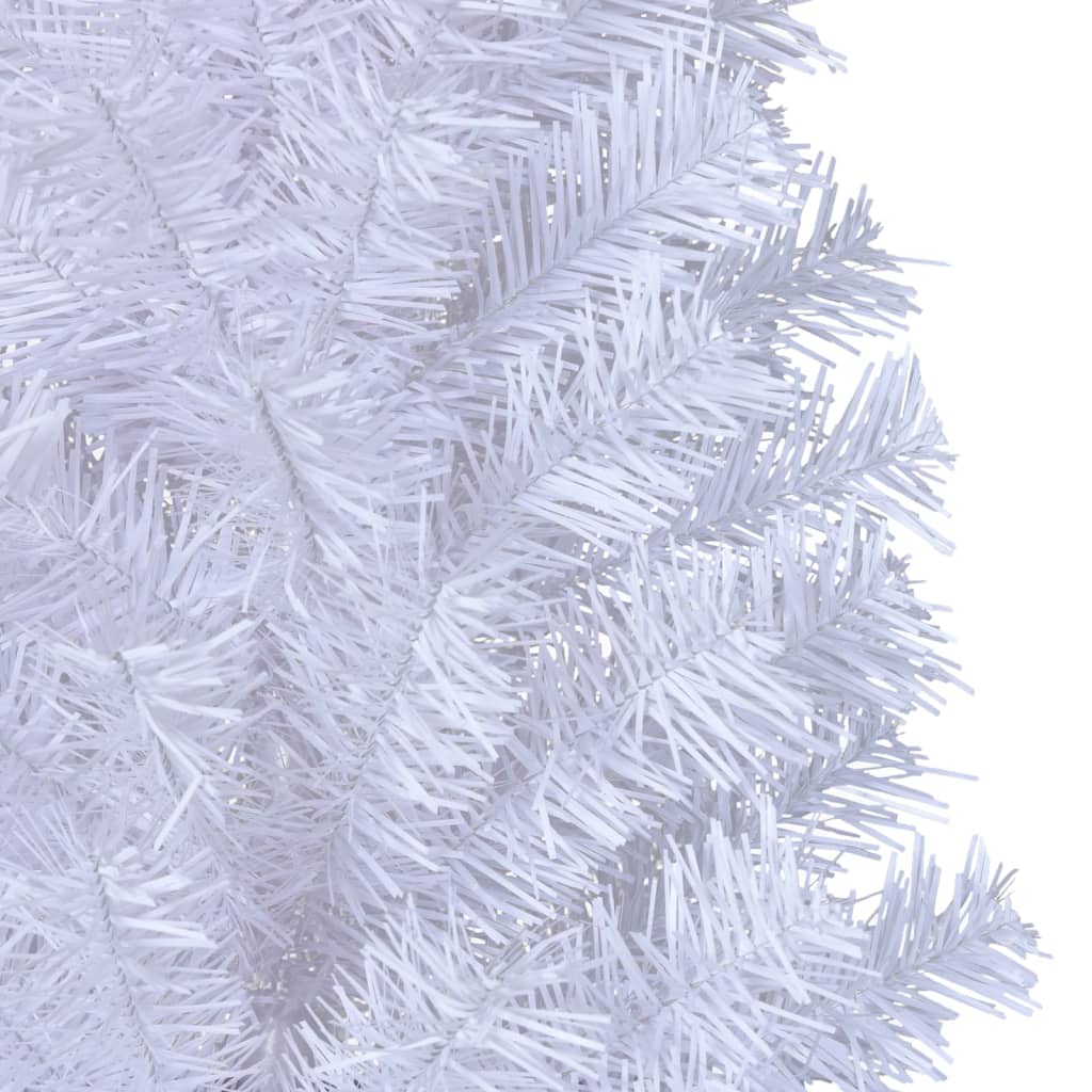 vidaXL Albero di Natale Artificiale con Rami Spessi Bianco 180 cm PVC