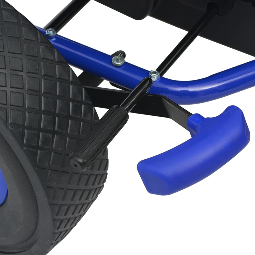 vidaXL Go Kart a pedali con seduta regolabile Blu