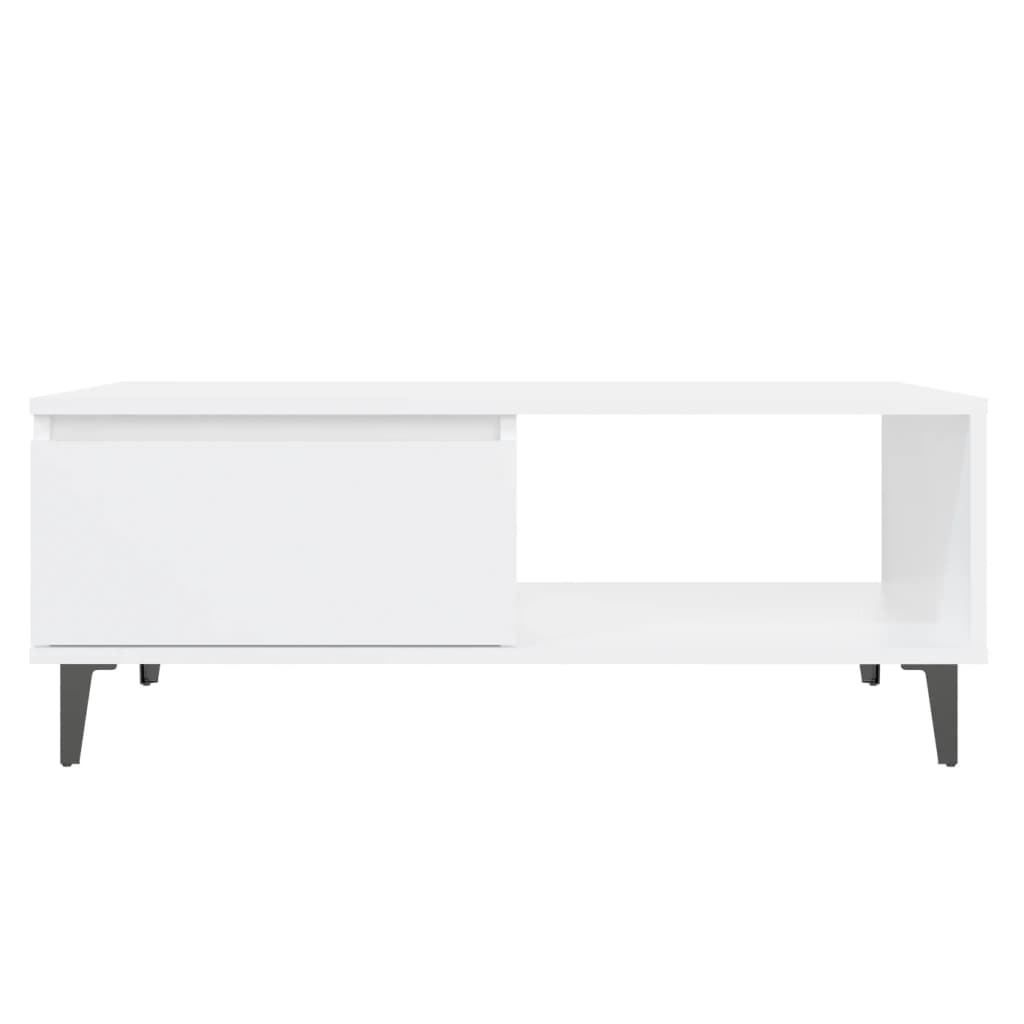 vidaXL Tavolino da Salotto Bianco 90x60x35 cm in Legno Multistrato