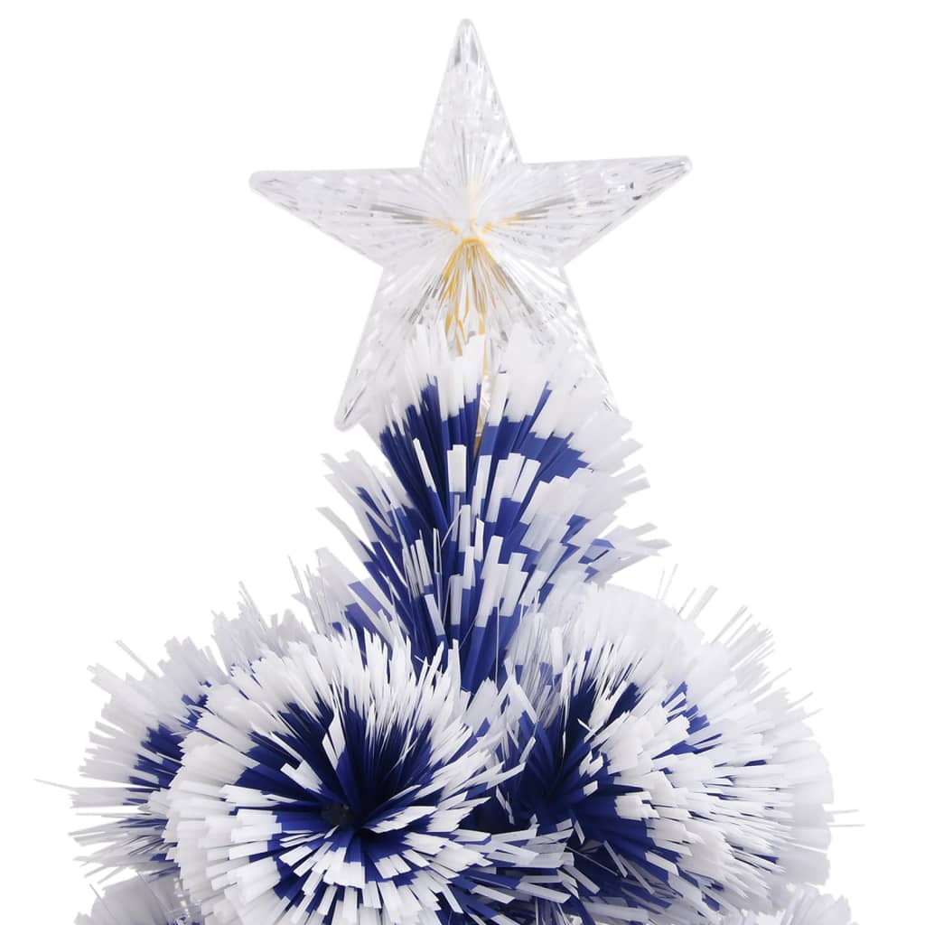 vidaXL Albero Natale Preilluminato Bianco e Blu 150 cm in Fibra Ottica