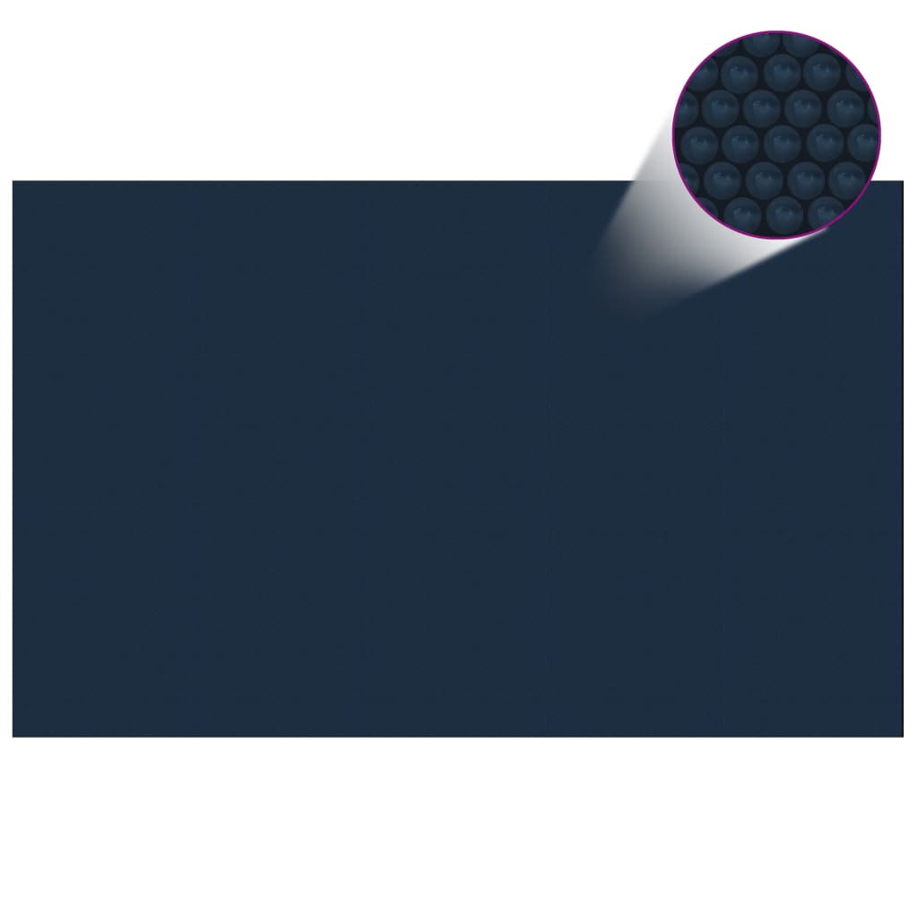 vidaXL Pellicola Galleggiante Solare PE Piscina 800x500 cm Nero e Blu