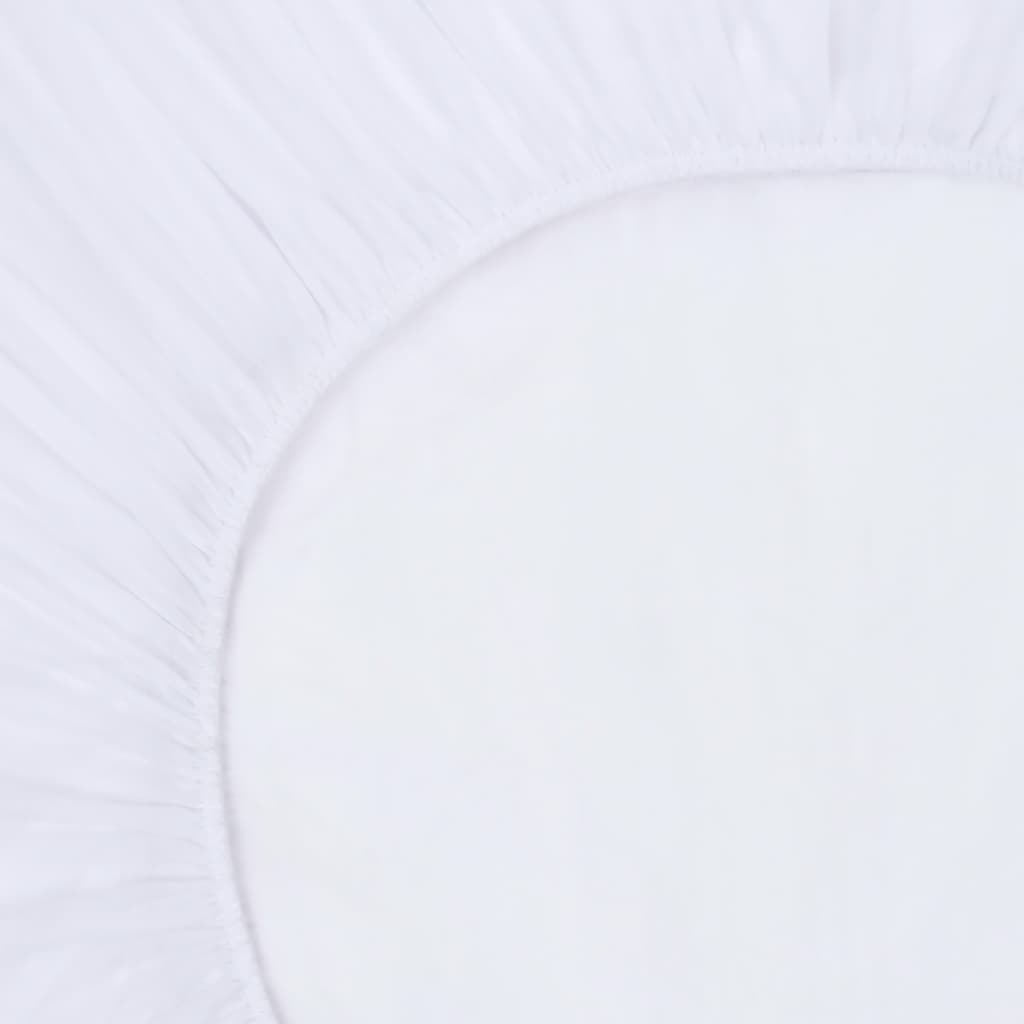 vidaXL Lenzuola con Angoli Impermeabili 2 pz Cotone 140x200 cm Bianco