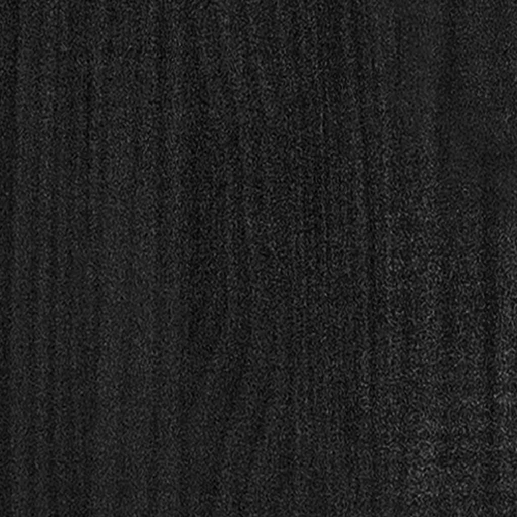 vidaXL Fioriera da Giardino Nera 200x50x50 cm Legno Massello di Pino