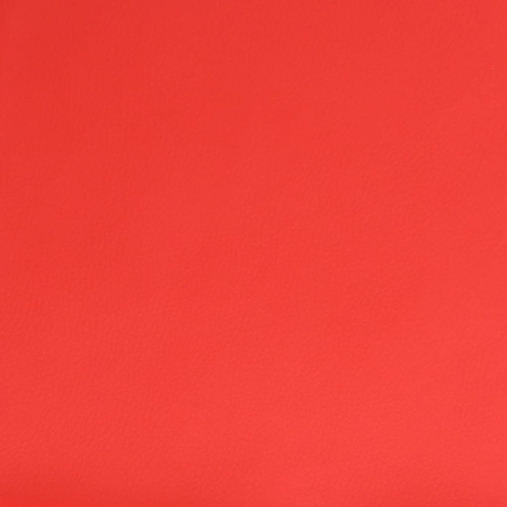 vidaXL Poggiapiedi Rosso 60x60x36 cm in Similpelle