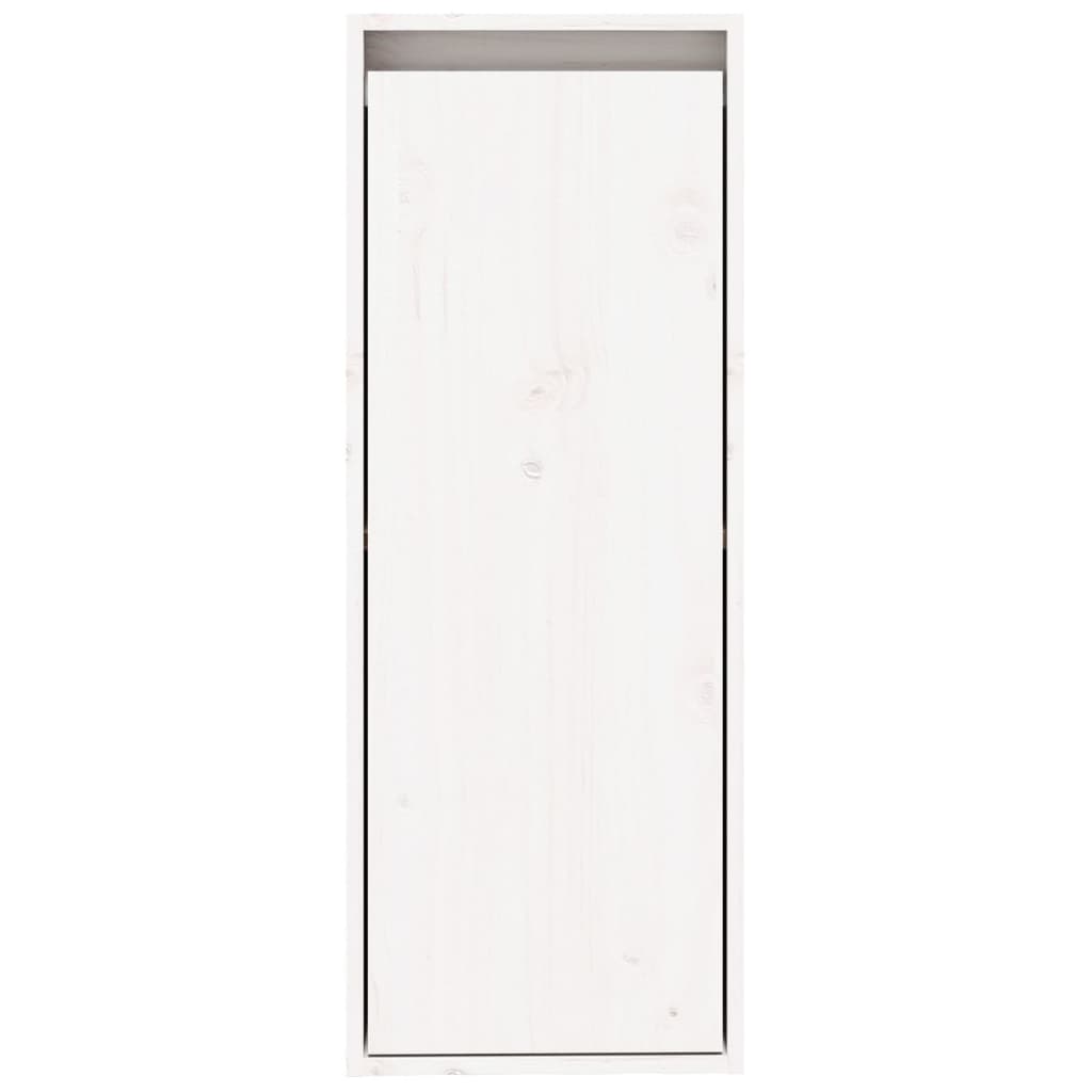 vidaXL Pensile Bianco 30x30x80 cm in Legno Massello di Pino