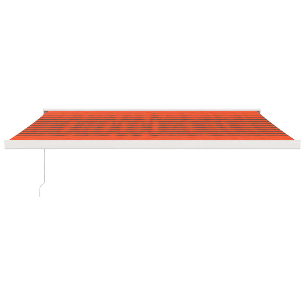 vidaXL Tenda Retrattile Arancione e Marrone 4,5x3m Tessuto e Alluminio