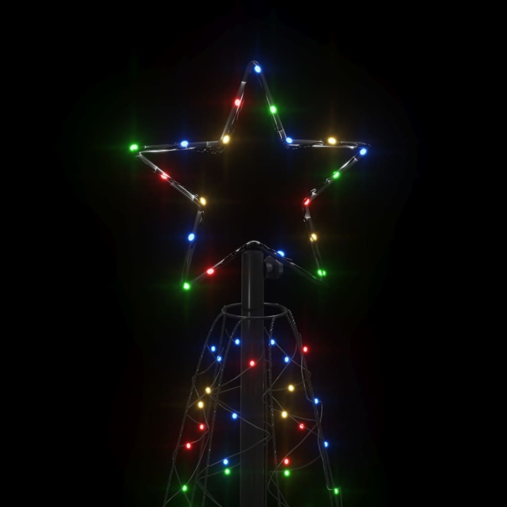 vidaXL Albero di Natale a Cono Colorato 200 LED 70x180 cm