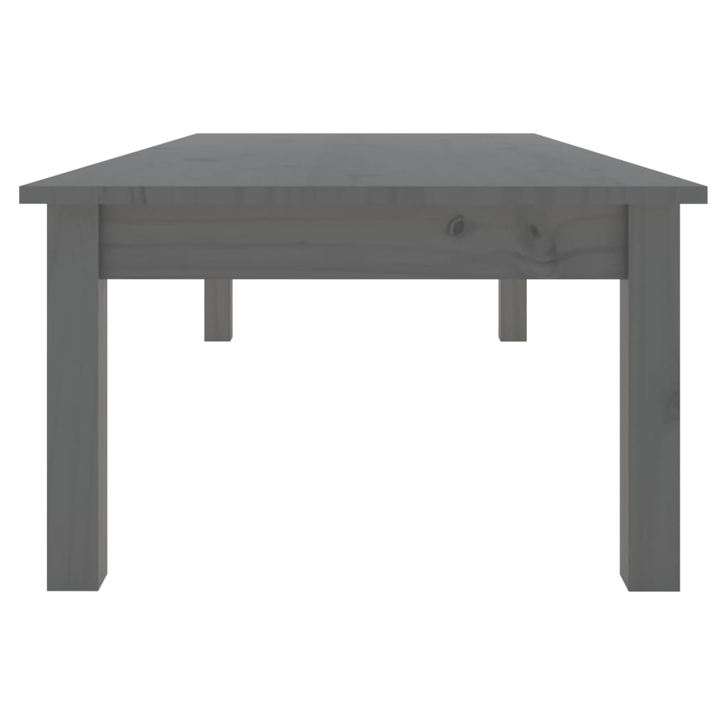 vidaXL Tavolino da Salotto Grigio 110x50x30 cm Legno Massello di Pino