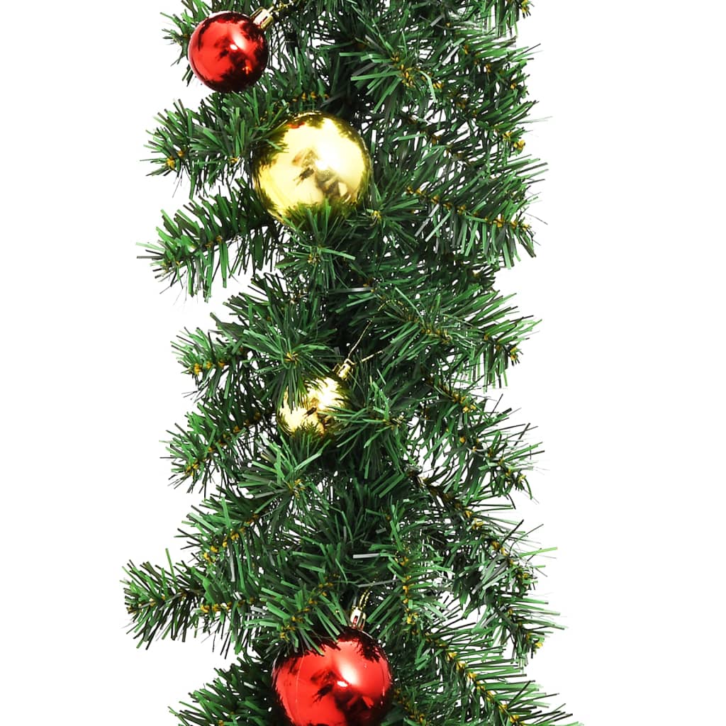 vidaXL Ghirlanda di Natale Decorata con Palline 5 m