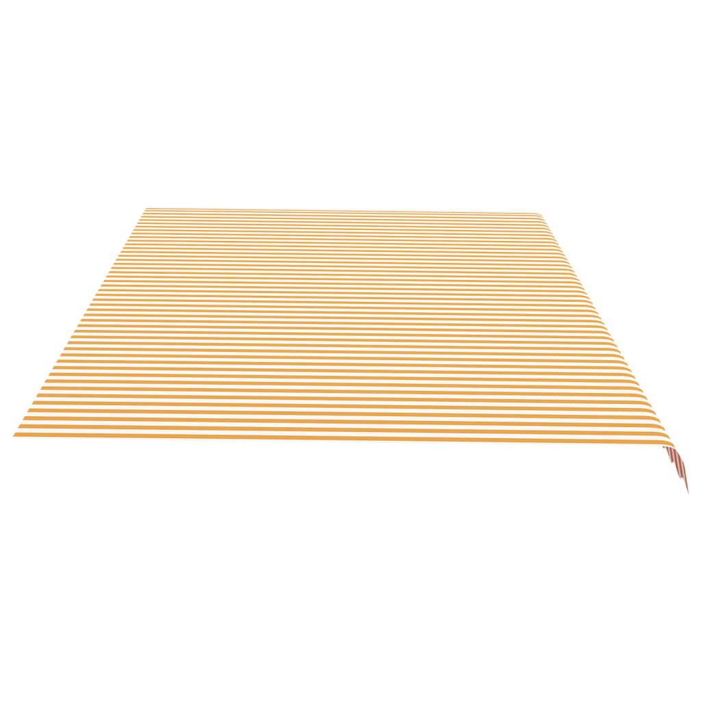 vidaXL Tessuto di Ricambio per Tenda da Sole Giallo e Bianco 6x3,5 m