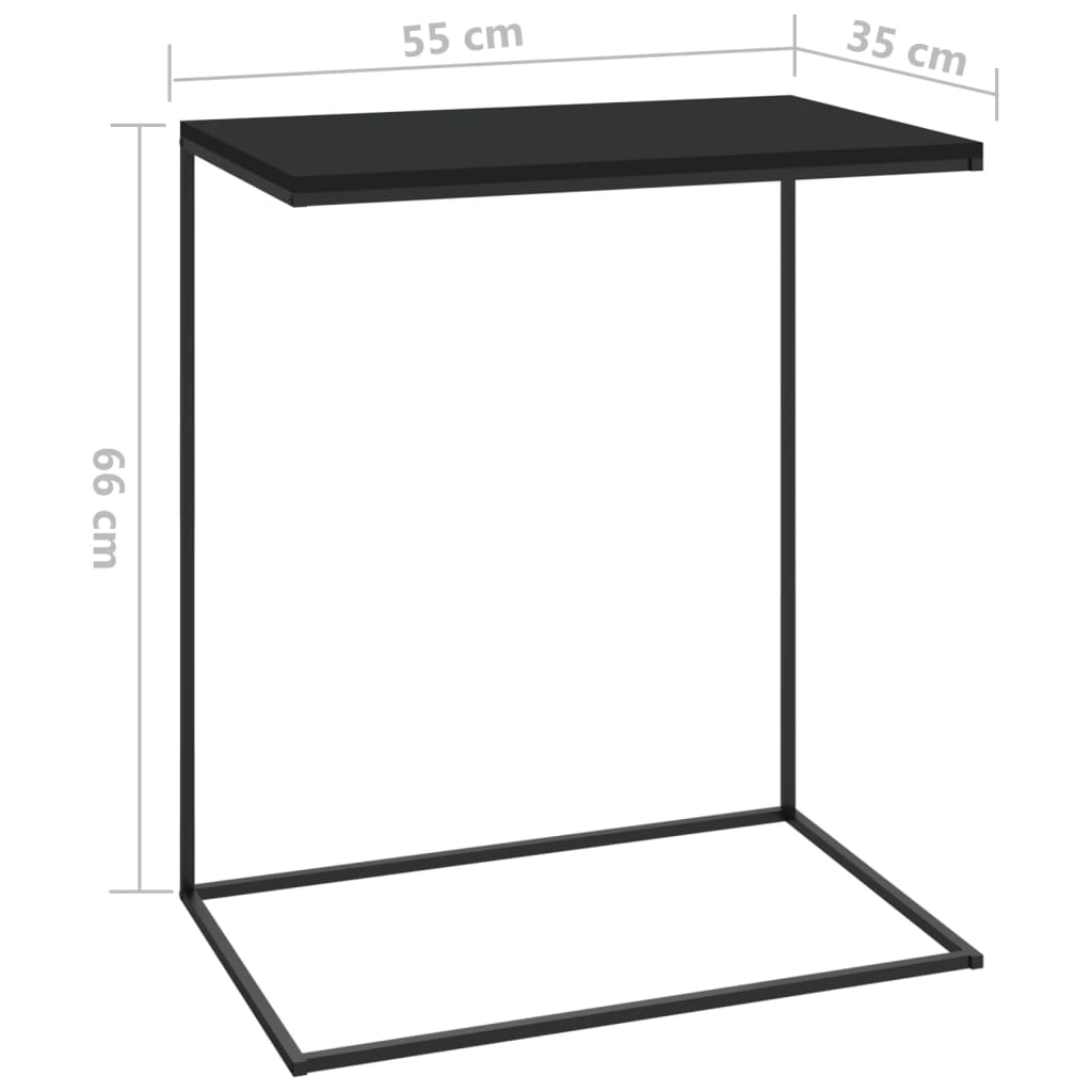 vidaXL Tavolino da Salotto Nero 55x35x66 cm in Legno Multistrato