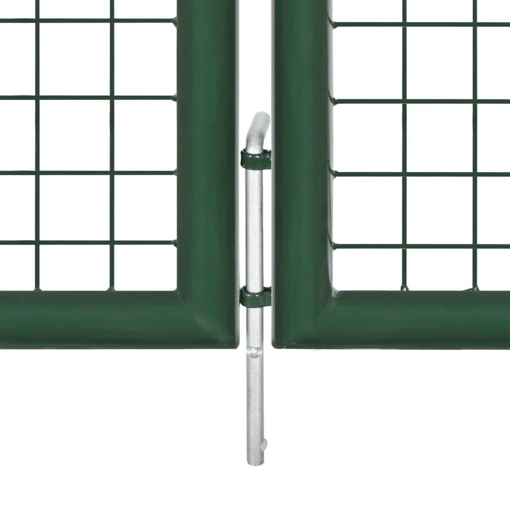 vidaXL Cancello da Giardino a Rete in Acciaio 400x75 cm Verde