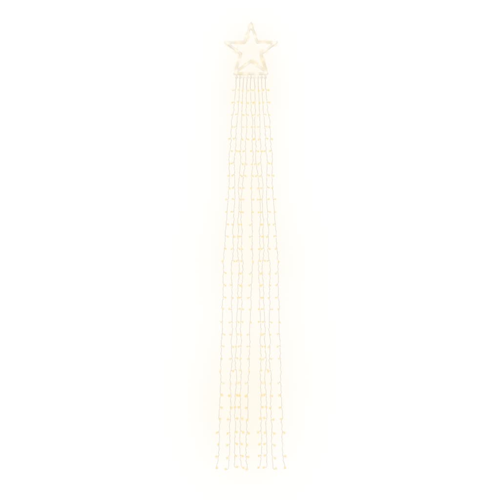 vidaXL Illuminazione per Albero di Natale 320 LED Bianco Caldo 375 cm
