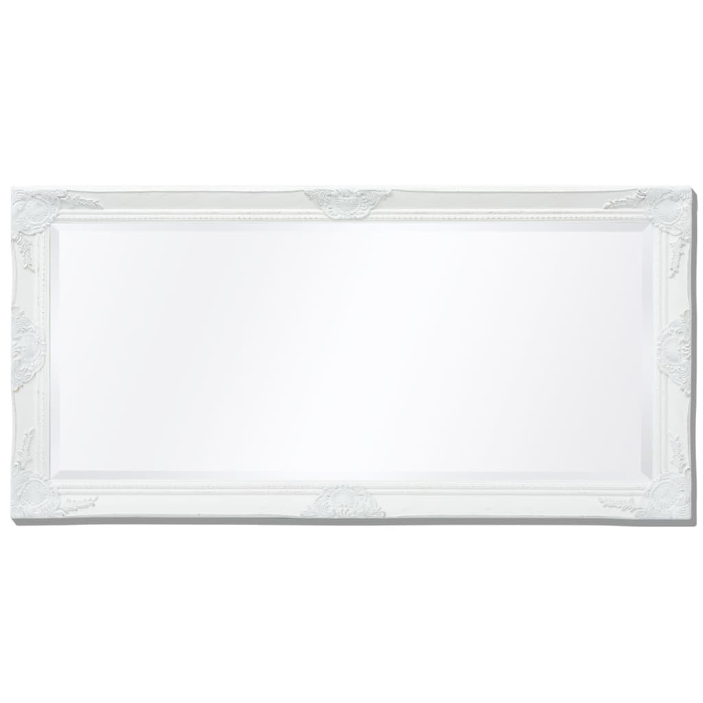 Specchio Da Parete Barocco XXL Bianco 96x57 Cm - Stile Shabby Chic, Made In Italy - 75SP