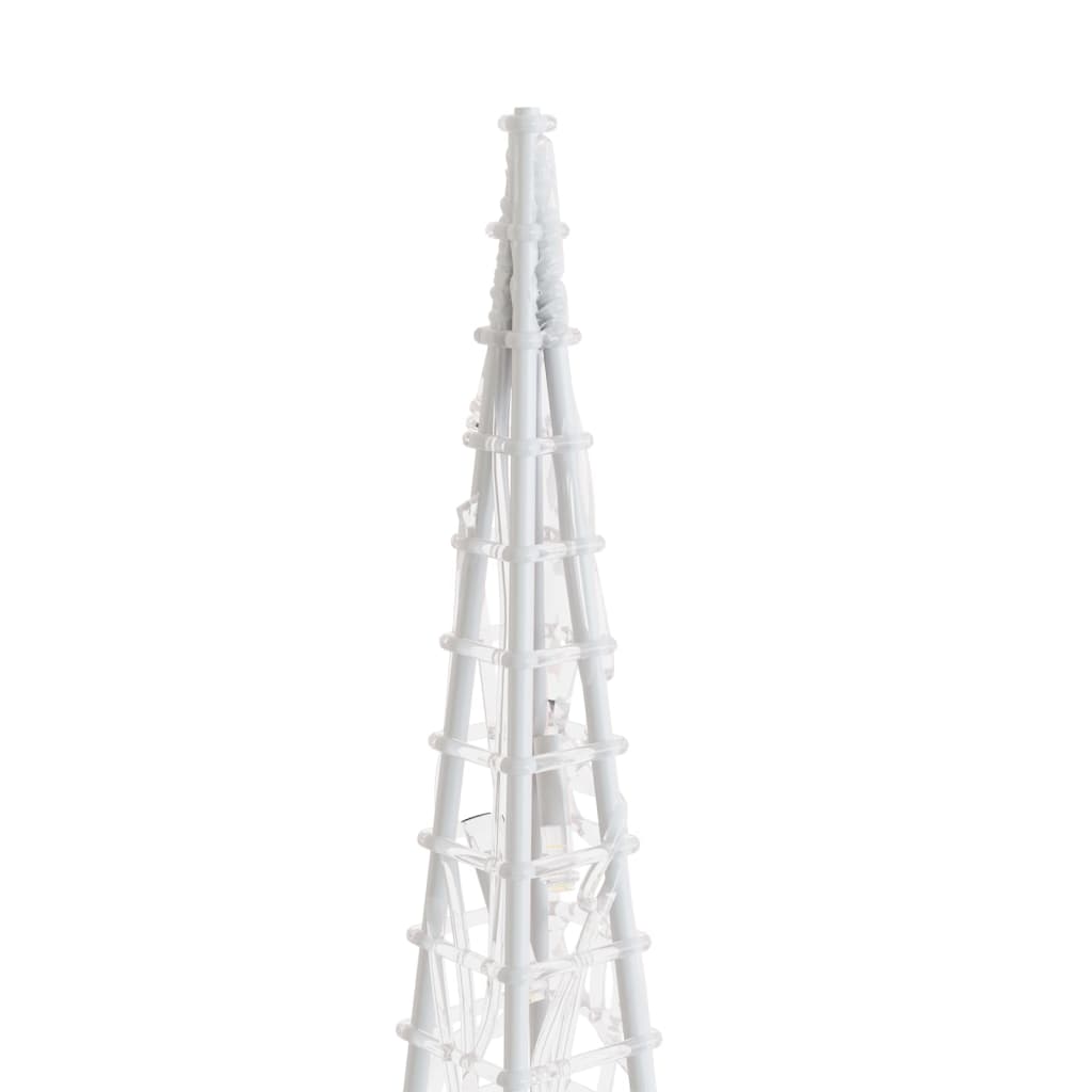 vidaXL Cono di Luce LED Acrilico Decorativo Bianco Freddo 90 cm