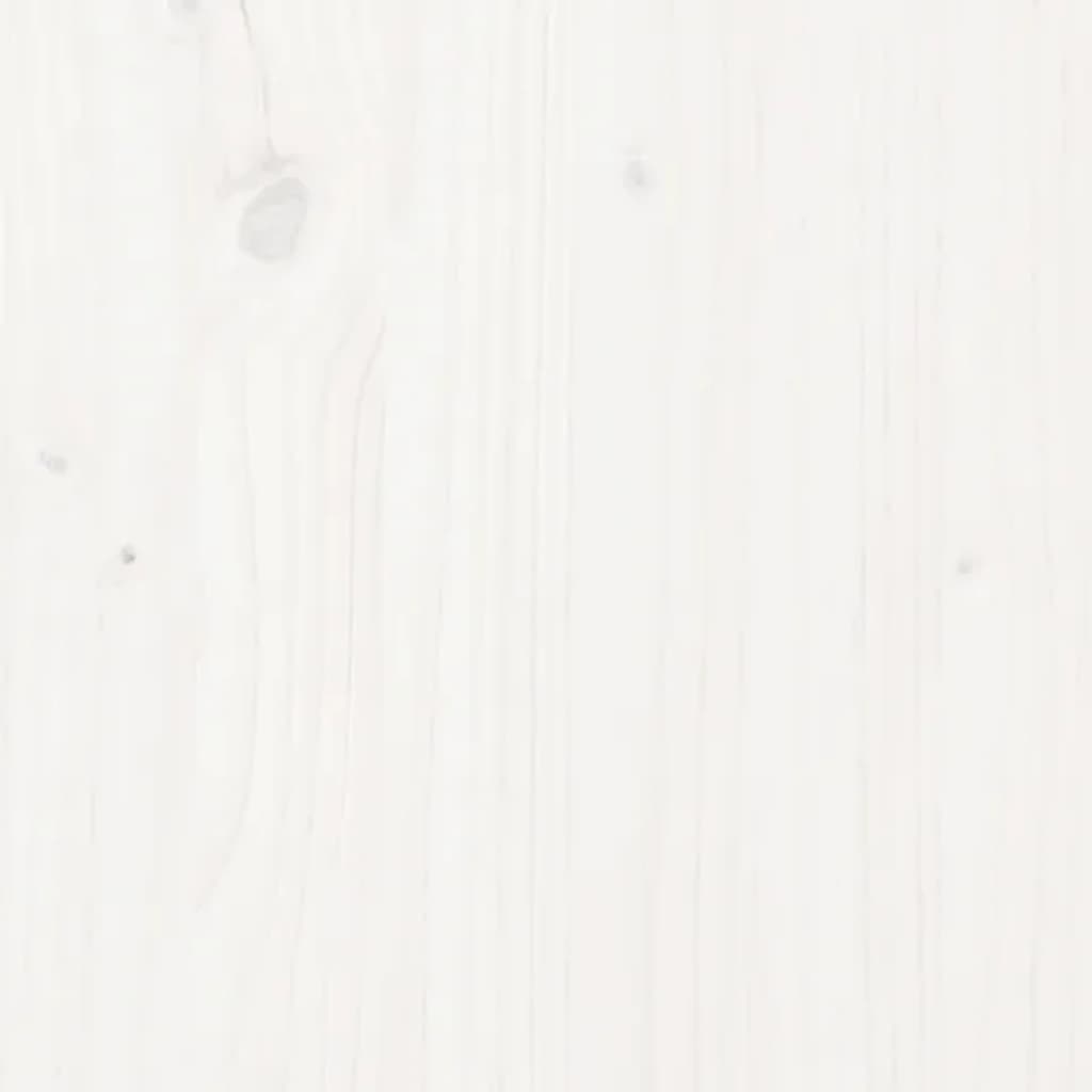 vidaXL Poggiapiedi da Giardino 120x80 cm Legno Massello di Pino Bianco