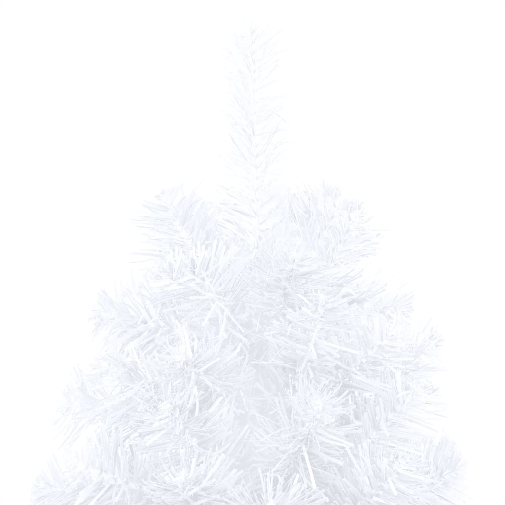 vidaXL Set Albero Natale Artificiale a Metà LED Palline Bianco 150cm