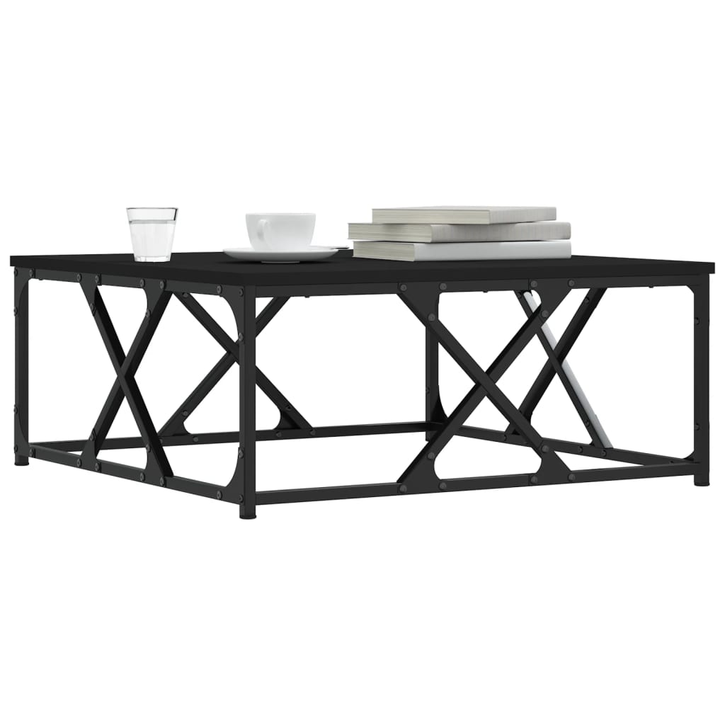 vidaXL Tavolino da Salotto Nero 70x70x30 cm in Legno Multistrato