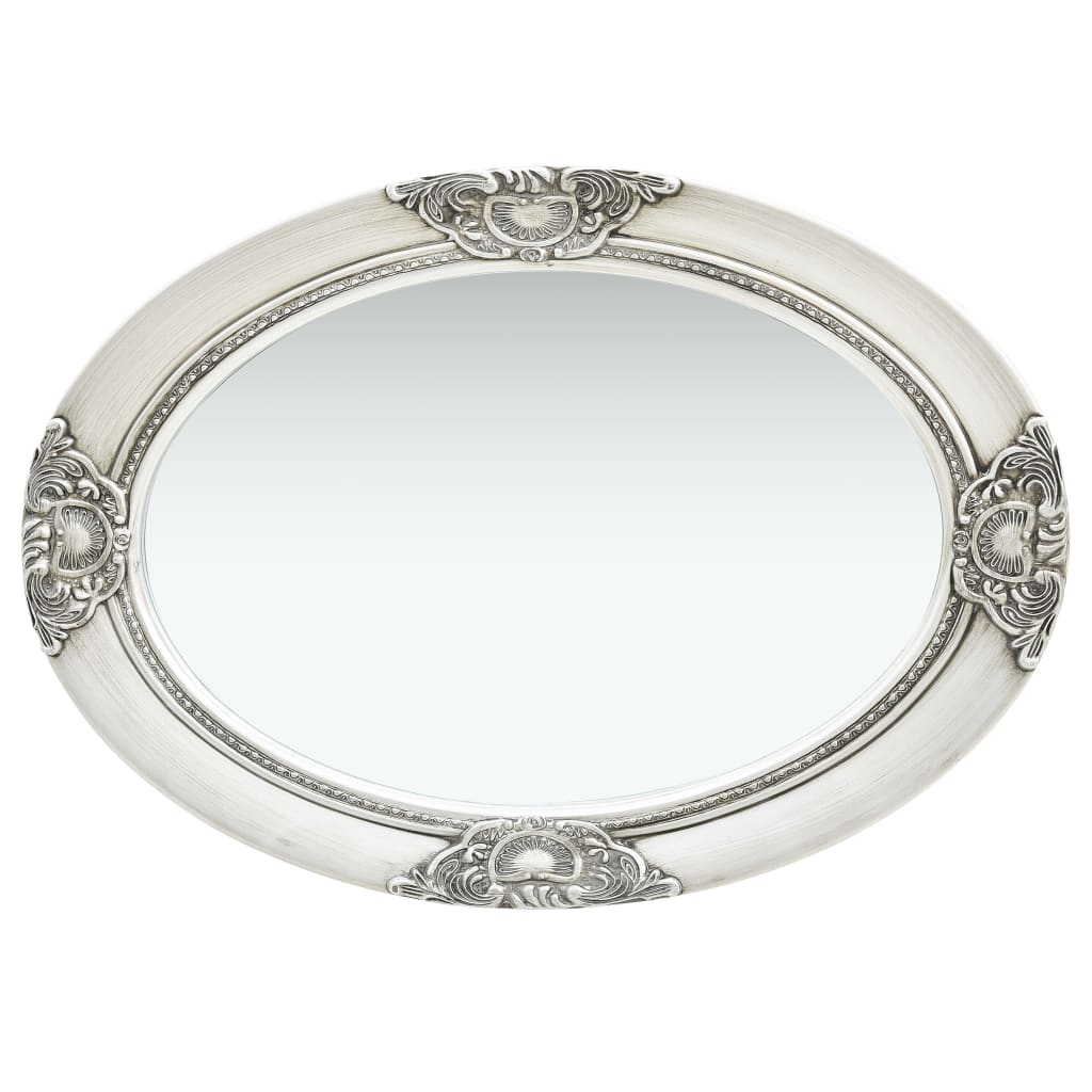 vidaXL Specchio da Parete Stile Barocco 50x70 cm Argento