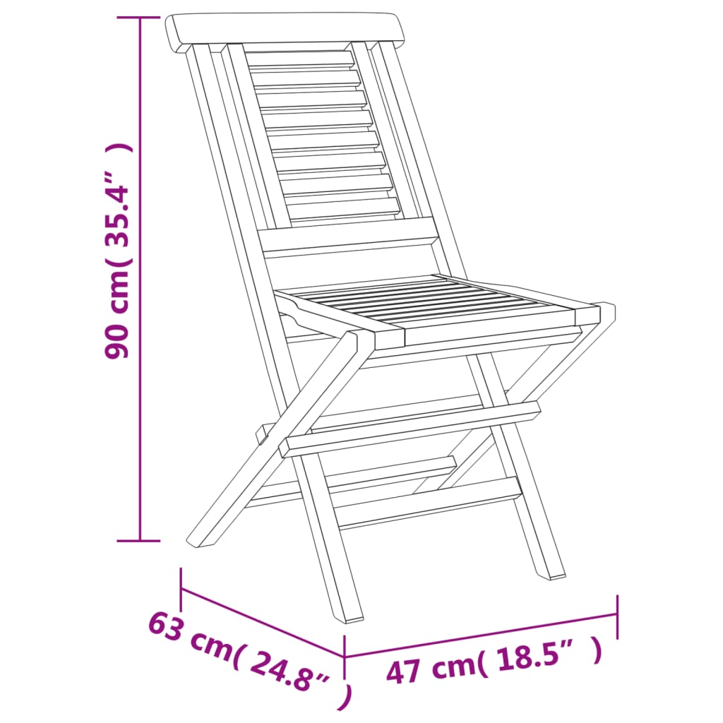 vidaXL Set da Pranzo per Giardino 5 pz in Legno Massello di Teak