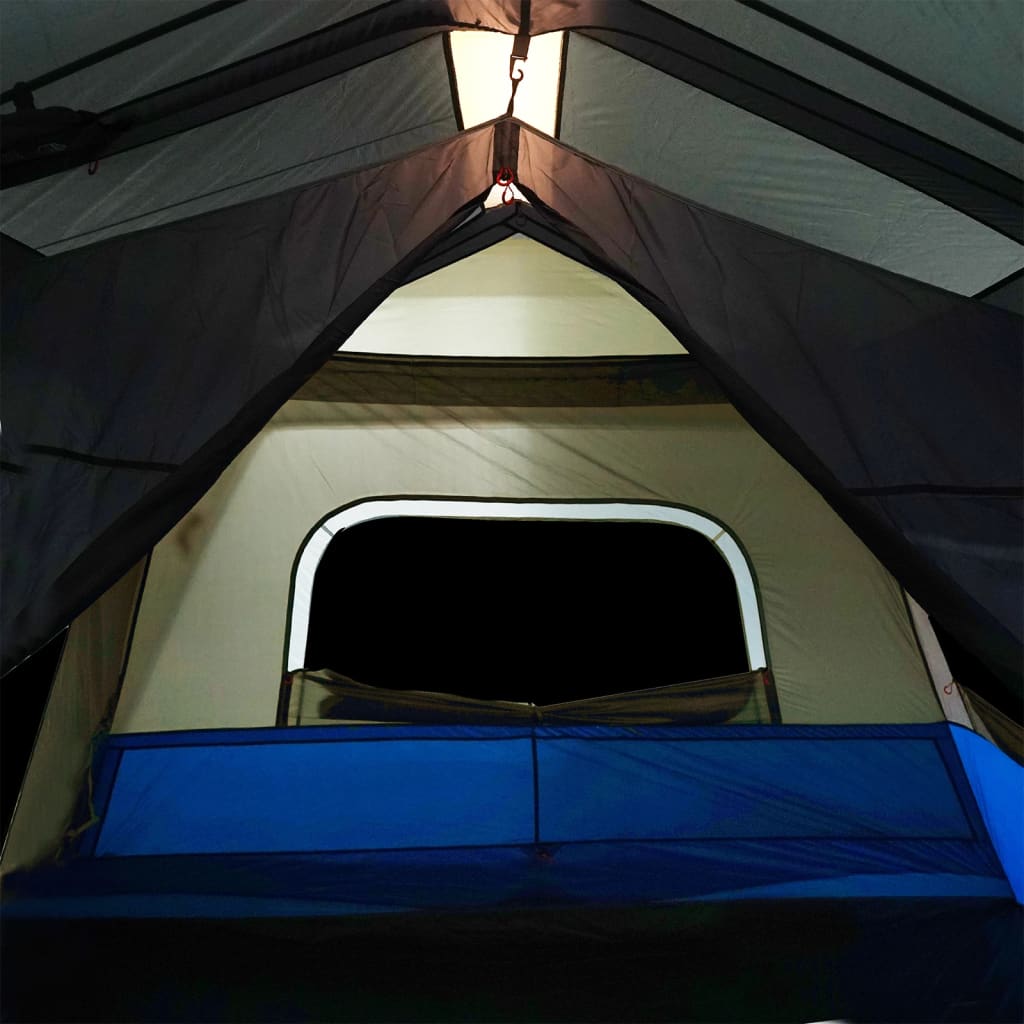vidaXL Tenda Famiglia con LED 10 Persone Blu Chiaro a Rilascio Rapido