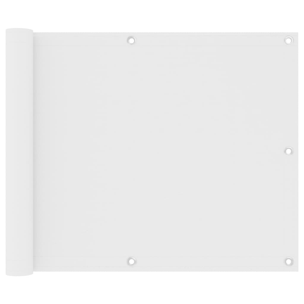 vidaXL Paravento da Balcone Bianco 75x600 cm in Tessuto Oxford
