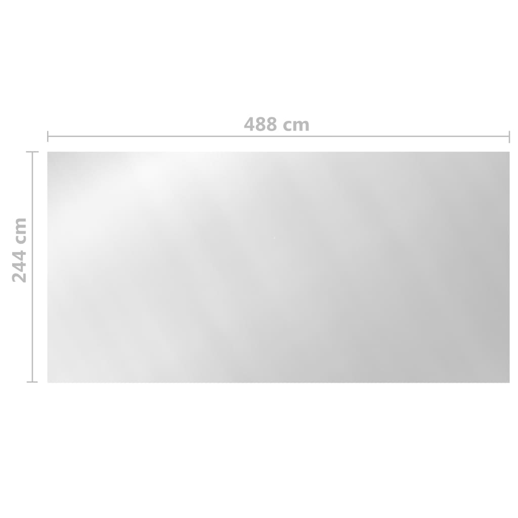 vidaXL Copertura per Piscina Argento 488x244 cm PE