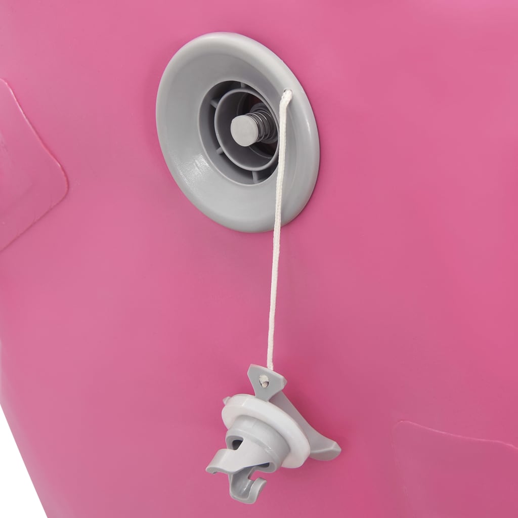 vidaXL Rotolo da Ginnastica Gonfiabile con Pompa 120x90 cm in PVC Rosa