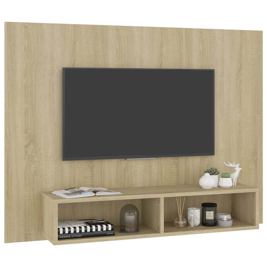 vidaXL Mobile TV a Muro Rovere Sonoma 120x23,5x90 cm Legno Multistrato